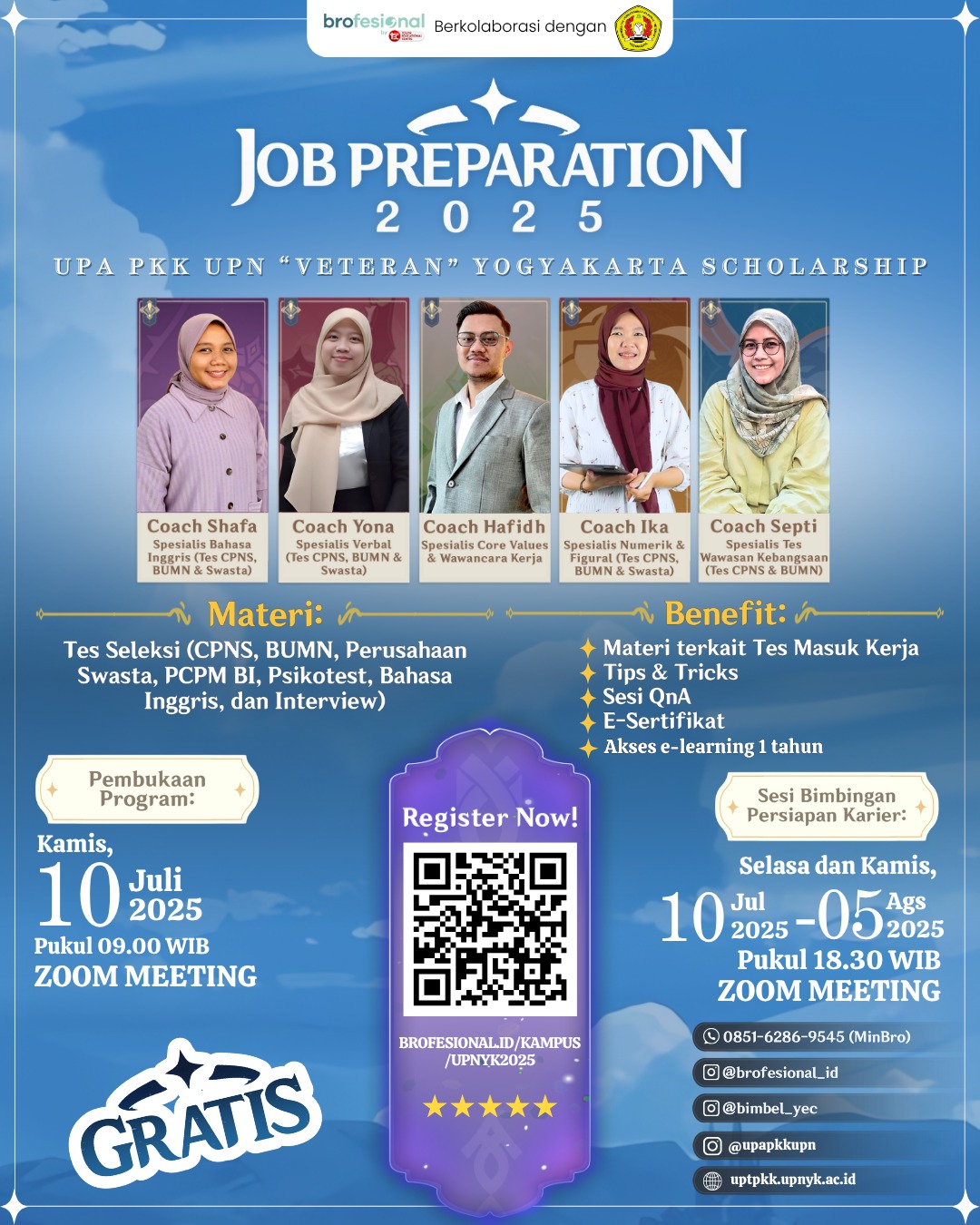 UPA PKK UPN “Veteran” Yogyakarta Scholarship x Brofesional